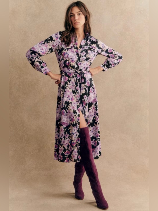 Sezane Dresses & Skirts - Sezane Lauretta Dress in Purple Floral